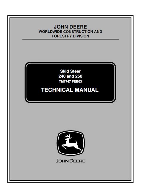 john deere 240 skid steer loader|240 skid steer service manual.